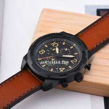 Fossil 1pc  Men's Quartz Watch With Green Dial, Brown Leather Strap, Date Display Suitable For Daily Gift Giving, Dating, Various Holidays FS5856 - Green - View 4