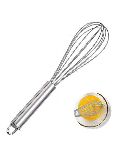 Whisks For Cooking, 1pc Wisking Tool, Metal Whisk Set For Non-Stick Cookware, Balloon Egg Beater Perfect For Blending, Whisking, Beating, Frothing And Stirring-Easy To Use And Clean