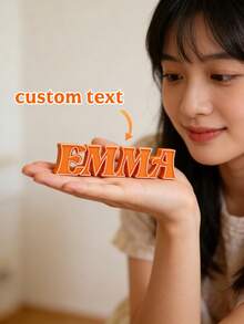 1 Buah Papan Nama Cetak 3D yang Dipersonalisasi - Papan Nama Meja Berdiri Bebas dengan Nama Kustom, Dekorasi Nama, Tampilan Meja Kreatif, Ideal untuk Rumah, Kantor, Kamar Bayi, Ulang Tahun, Hari Raya & Lainnya - MultiWarna - View 2