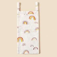2-Layer Gauze Baby Crib Hanging Storage Bag, Infant Toy & Diaper Organizer Pouch, Multi-Function Nursery Accessory - Multicolor - View 15
