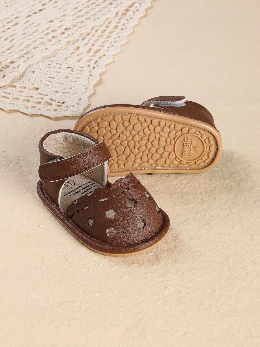 Dép xăng đan mùa hè cao cấp tối giản, thoáng khí, thoải mái và chống trơn trượt cho bé gái 0-1 tuổi, kiểu dáng mới.