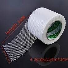 34m/Roll Heavy Duty Self-Adhesive Fiberglass Mesh Tape, Suitable For Drywall Repair, Reinforcement, Decorative Mesh Seam Sealing, Wall Crack Repair, Stone Slab And Ceiling Decoration - 34 Meters Of Mesh Tape - View 12