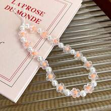 1pc Fashionable Flower & Faux Pearl Beaded Lanyard, Elegant Phone Strap & Bag Charm - Multicolor - View 17