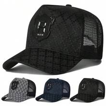 1顶男士R字卡车司机帽，个性化字母棒球帽，街头风网眼帽，户外防晒休闲帽，适合春季、秋季、旅行、海滩 - 多色 - 查看 8