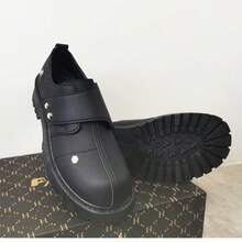 2026 New Business Casual British Style Thick Sole Derby Shoes, Men's Thick Sole Elevated British Boots - Black - View 5