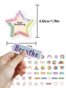 60 sztuk kojących naklejek sensorycznych o świeżych i uroczych wzorach – idealne na gitary, etui na telefony, albumy, laptopy, walizki i spersonalizowane dekoracje na biurko - Wielokolorowe - Zobacz 5