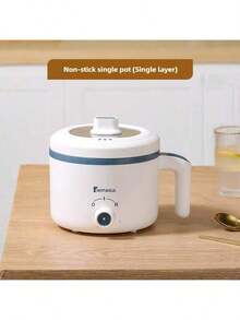 Tiny Panda 1,8L Olla eléctrica multifunción, adecuada para 1-3 personas. Diseñada con revestimiento antiadherente, con funciones de freír, hervir, freír en profundidad y cocinar al vapor. Herramienta de cocina, producto de promoción de verano. - Tipo de Enchufe A Japonés (100V) - Ver 11