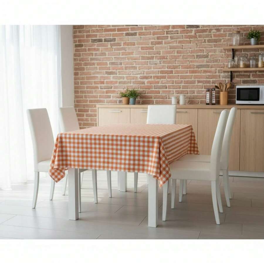 Kiva Stain-Resistant Tablecloth, Medium Checkered Pattern, Extra Soft Touch, Teflon Coated And Waterproof, Sizes From 100x140 To 300x140 Cm And Round 140 Cm - Stain-Resistant Tablecloth - Available In 15 Colors - 選項7 - 查看 1