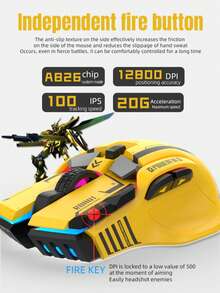 Ratón mecánico con cable G6, programación de macros, retroiluminación RGB, ratón para juegos para PC y portátil - Ver 8