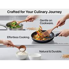 10 piezas Cucharas de madera, resistentes, ligeras y resistentes al calor, utensilios de cocina, suministros de cocina, accesorios de repostería - Marrón - Ver 8