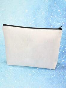 1pc Reusable Canvas Bag With Cute Pattern, Pencil Case, Handheld Large Capacity Student Textbook & Assignment Storage Bag, Subject Organizer File Folder, Zipper Document Pouch, Cosmetic Bag - Multicolor - View 13