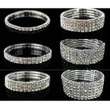 1 pièce Bijou populaire, Bracelets sertis de diamants, Bracelets à bouche ouverte à la mode pour dames, Cadeaux de style simple pour mariées, Accessoires de boule industrielle, Soirées dansantes, Été - Argent - Voir 4