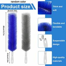1/2pcs Flexible Spider Web Brush Plastic Cleaning Brush Microfiber Head Duster Reusable Dust Cleaner Suitable For Electric Fan, Air Conditioner, Home Blinds (Blue) - Multicolor - View 8