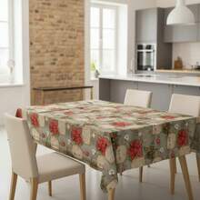Kiva Stain-Resistant And Waterproof Christmas Oilcloth Tablecloth - Sizes From 100x140 To 300x140 Cm And Round 140 Cm - Easy-Clean Christmas Oilcloth Tablecloth - Available In 10 Designs - 選項5 - 查看 2