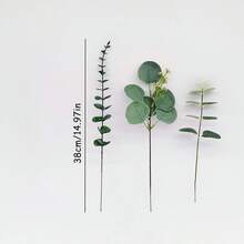 100/50/20/10/5片仿真绿植，家居装饰，DIY插花填充绿植，花园围栏装饰，节日氛围景观营造，逼真质感，散装仿真叶材，适用于婚礼花束、花瓶插花、家居/办公室盆栽装饰 - 彩色 - 查看 10