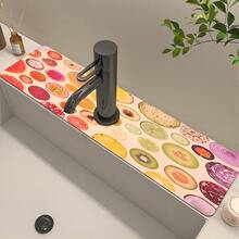 1pc, Sink Faucet Suction Pad, Drainage Pad, Kitchen, Bathroom Sink, Countertop, Drainage Pad, Diatomite Washbasin, And Cuttable Quick-Drying Pad. - Multicolor - View 6