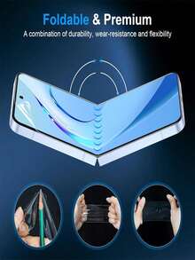 TPU Android Phone Film Screen Protector 3pcs/Set Soft TPU Full Coverage Screen Protector Compatible With Samsung Galaxy Z Flip 7, 6, 5, 4, 3, 5G, High Definition Transparent, Support Fingerprint Unlock, Easy Installation Mother's Day Gift - Clear - View 4