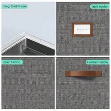 Caja de archivos para colgar caja organizadora de archivos con tapa carpetas decorativas de tamaño carta con riel deslizante de plástico integrado de una sola pieza gris 13.2 x 10.1 x 10.1 - Gris - Ver 2