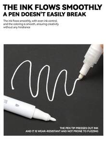 New High-Capacity Highlighter Markers, Classic Gold, Silver, And White Colors, Suitable For Different Styles And Subjects, Durable Tip With Smooth, Uniform Ink Flow, Excellent Color Coverage, Waterproof And Fade-Resistant, Ideal For Illustrations, Anime, Watercolor, Colored Pencil, And Sketches Requiring Enhanced Dimensionality. - Sets - View 4