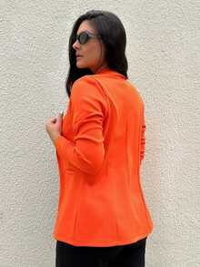 Women Coats - Orange - View 2