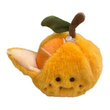 Plush Peeled Mandarin Orange Pendant, Stress Relief Doll, Viral Novelty Gift, Bag Charm - 橘色 - 查看 7