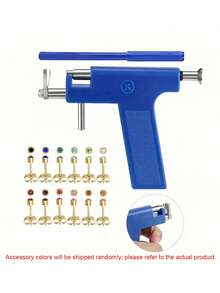 1 Set 98pcs Reusable Ear, Body, Nose, Navel, Lip, Tongue Piercing Gun Machine Supplies Toolkit, Includes Earrings, Professional Sterile Piercing Tools - Multicolor - View 23