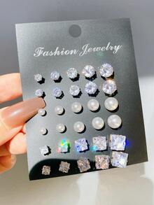 Bộ 18/36/54/66/78 chiếc bông tai thời trang thanh lịch tối giản phong cách Bohemian cổ điển hình trái tim, hoa, nơ pha lê, vỏ sò, xoắn hình chữ C, đính ngọc trai giả, thích hợp đeo hàng ngày, hẹn hò, dự tiệc, du lịch, nhiều kiểu dáng khác nhau. - Vàng - Xem 6