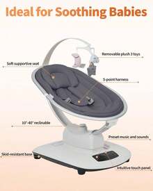 Baby Bouncers, Jumpers & Swings - Dark Grey - View 7