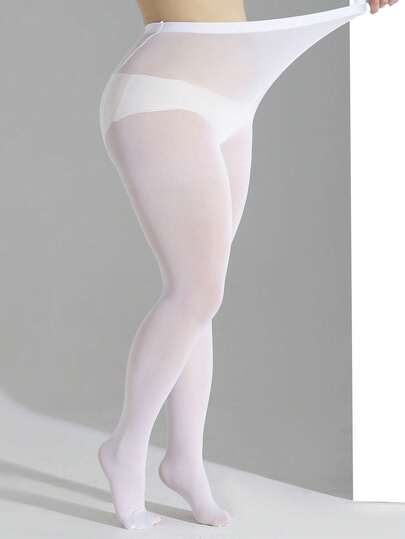 1pc Women's Plus Size Ultra-Thin Sheer Pantyhose, Cozy
