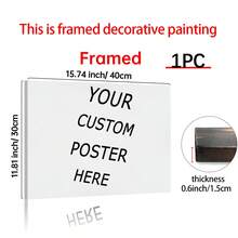 1pc Personalized Canvas Printing, User-Defined Canvas Printing, Converting Your Pictures Into Canvas Form, Canvas Art Creation, Photography Printing, Love, Wedding, Closing Ceremony, Family Art Works,Custom Poster, Room Decor, Customized Wall Art, Pictures Custom Photo, Customizable Things, Optional Frame, Bathroom Decor, Kitchen Decor, Living Room Decor, Bedroom Decor, Office Decor, - Multicolor - View 37