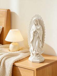 1pc Our Lady Of Guadalupe Statue, Resin Virgin Mary Sculpture, Catholic Religious Home Decor, Altar Living Room Mother Figurine, Christian Spiritual Gift - A - View 5