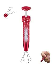 Bộ dụng cụ xỏ khuyên bằng thép không gỉ chống trượt được nâng cấp 14G/16G/18G/20G - Kìm hình nón không ren và kẹp bi, dụng cụ xỏ khuyên đáy phẳng, thích hợp cho xỏ khuyên tai, mũi, rốn, môi và lông mày, bộ dụng cụ tự làm trang sức chuyên nghiệp. - Đỏ - Xem 8