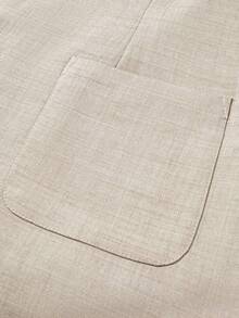 2026 Spring/Summer European And American Men's Suit Set, Solid Color Elegant Banquet Dress, Light Business Suit - Khaki - View 3