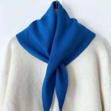 1pc Pure Wool Triangular Scarf, Versatile Use, Excellent Warmth, Suitable For Winter Wear, Can Be Used As Headwear Or A Fashionable Multifunctional Gift - Multicolor - View 3