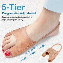 High Quality Toe Separator For Bunions With Adjustable Straps - Progressive Correction For Big And Small Toes, Used Day And Night To Relieve Pain, Is An Essential Foot Care Solution For Men And Women To Repair Overlapping Toes And Improve Foot Alignment - 腳部保護套 - 查看 2