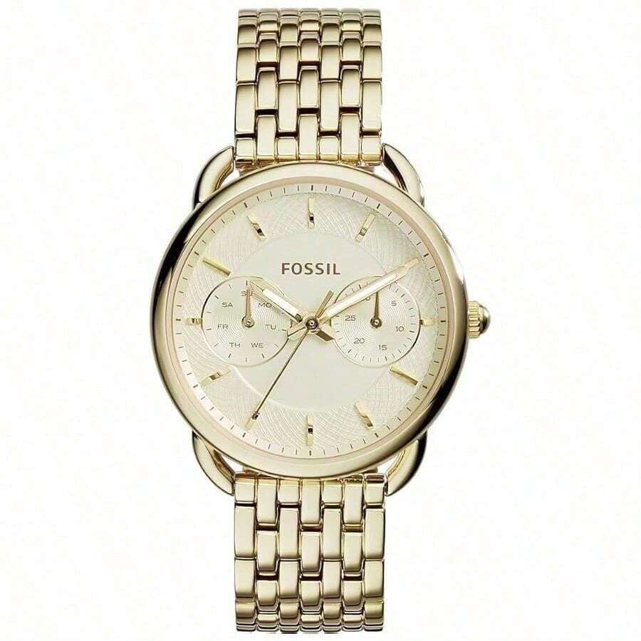 Fossil TAILOR Multifunction Ladies' Watch With Rose Dial (ES3713/ES3714) - Gold - View 1