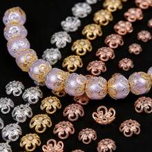 200pcs Flower Shaped Bead Caps, Alloy Bead Spacers For DIY Jewelry Making, Bracelet Necklace Earring Craft Supplies - DIY - View 10