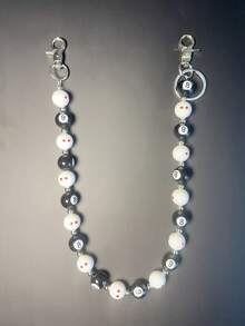 New Billiard Chain Belt, Punk Y2K Hip Hop Waist Luxury Accessory, Halloween & Holiday Gift, Random Digit Sequence Delivery - Multicolor - View 1