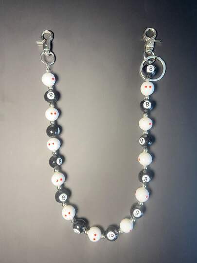 New Billiard Chain Belt, Punk Y2K Hip Hop Waist Luxury Accessory, Halloween & Holiday Gift, Random Digit Sequence Delivery