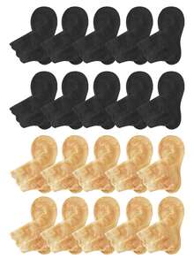 1/5/10 Pairs Of Breathable Elastic Women's Lace Transparent Invisible Summer Thin Non-Slip Leaves Short Ankle Socks - Multicolor - View 9