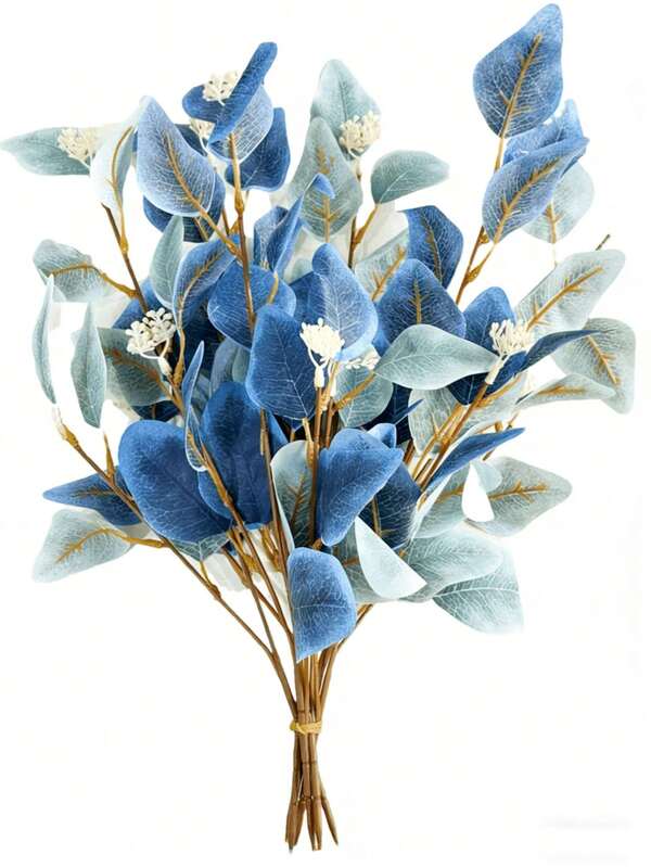 1/2/4pcs Artificial Eucalyptus Stem Fake Eucalyptus Stem With Leaves Berry Flower Decoration Vase Filling Wedding Party Home Flower Arrangement Bohemian Decoration, Valentine's Day, Gifts Birthday Graduation Home Decoration Back To School Room Decoration School Supplies