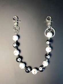 New Billiard Chain Belt, Punk Y2K Hip Hop Waist Luxury Accessory, Halloween & Holiday Gift, Random Digit Sequence Delivery - Multicolor - View 6