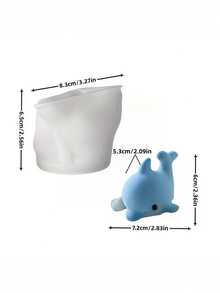 1个3D海豚/海洋泡泡造型硅胶模具，适用于DIY巧克力慕斯、冰块和翻糖蛋糕烘焙 - H-0594 - 查看 7