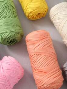 [Paquete de hilo 100% poliéster] 2 paquetes de hilo 100% poliéster - 200g por paquete, colores mixtos, adecuado para manualidades DIY, tejido, cestería y tejido de alfombras - 200 gramos - Ver 8