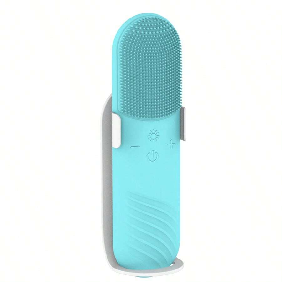 USB Rechargeable Electric Silicone Facial Cleansing Brush Product Description - Green - View 1