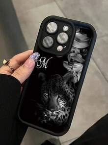 1 chiếc ốp lưng điện thoại mềm màu đen in họa tiết hoa văn da báo, tương thích với iPhone 16 Pro Max/16/16 Pro/16 Plus/15/15 Pro Max/15 Pro/11/12/13/14 Pro Max/11 Pro/11 Pro Max/12 Pro/12 Pro Max/13 Pro/13 Pro Max/14 Pro/14 Pro Max/16 Pro Max/16/16 Pro/16 Plus, thiết kế tối giản sáng tạo. - Nhiều màu - Xem 3