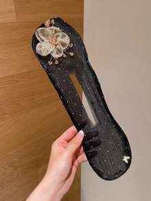 1/2件裝新款花苞髮髻造型器 浪漫星空網紗扭轉髮髻夾 鑲鑽與仿珍珠裝飾優雅髮髻造型器 百搭髮飾 適合日常使用、海邊度假、約會、通勤、夏季、假期、旅行、節慶、生日 - 彩色 - 查看 8