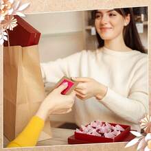 50个迷你牛皮纸信封，心形封口，心形主题，心形图案，无羽毛，适用于婚礼、生日、派对DIY邀请函 - 多色 - 查看 6