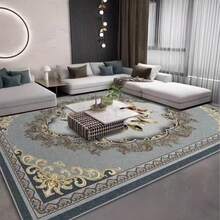 GEL HUT MUN 天鹅绒门垫，厚实柔软的低绒卧室地毯，复古色彩，舒适触感，增添独特魅力。奢华地毯 - 厚实，可机洗，防滑，复古抽象几何图案，适用于客厅、卧室、办公室和咖啡厅装饰，简约房间装饰 - 2 - 查看 1