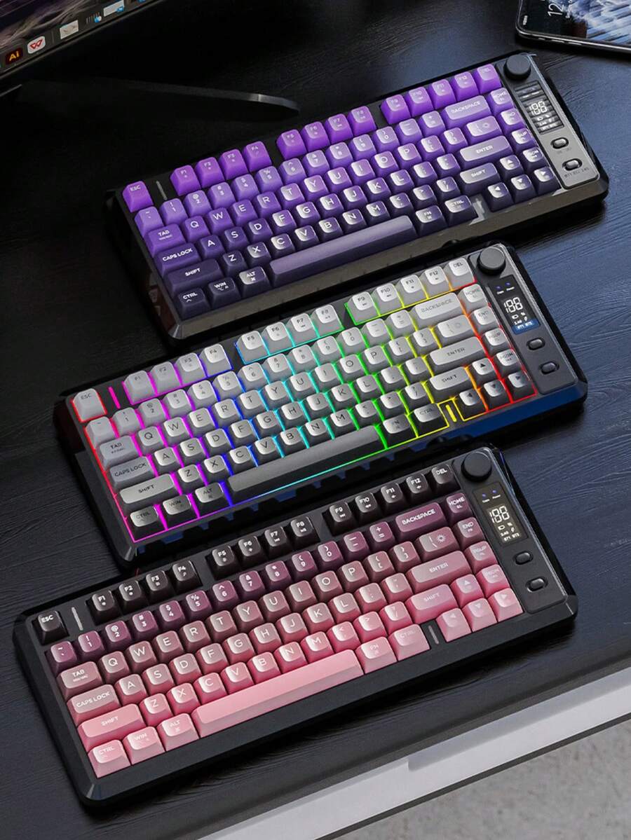 M75 无线蓝牙双模机械键盘，配备 PBT 渐变键帽、显示屏，是一款游戏键盘。 - 查看 1